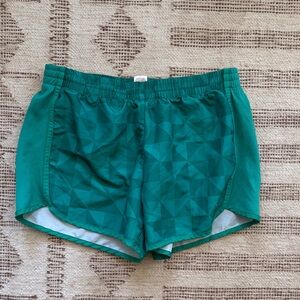 Vintage Style Danskin Teal Geometric Athletic Shorts
